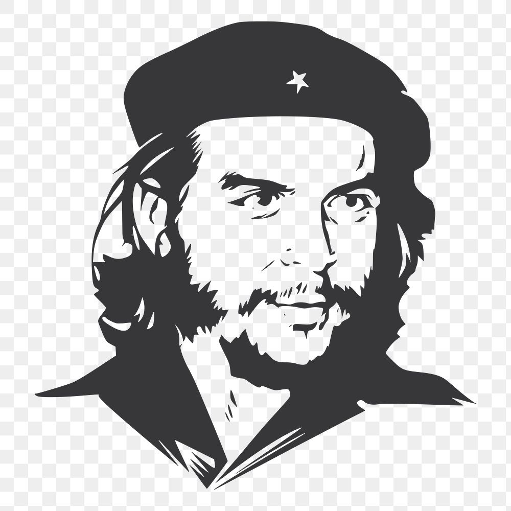 Che Guevara png sticker, transparent background. Free public domain CC0 image.