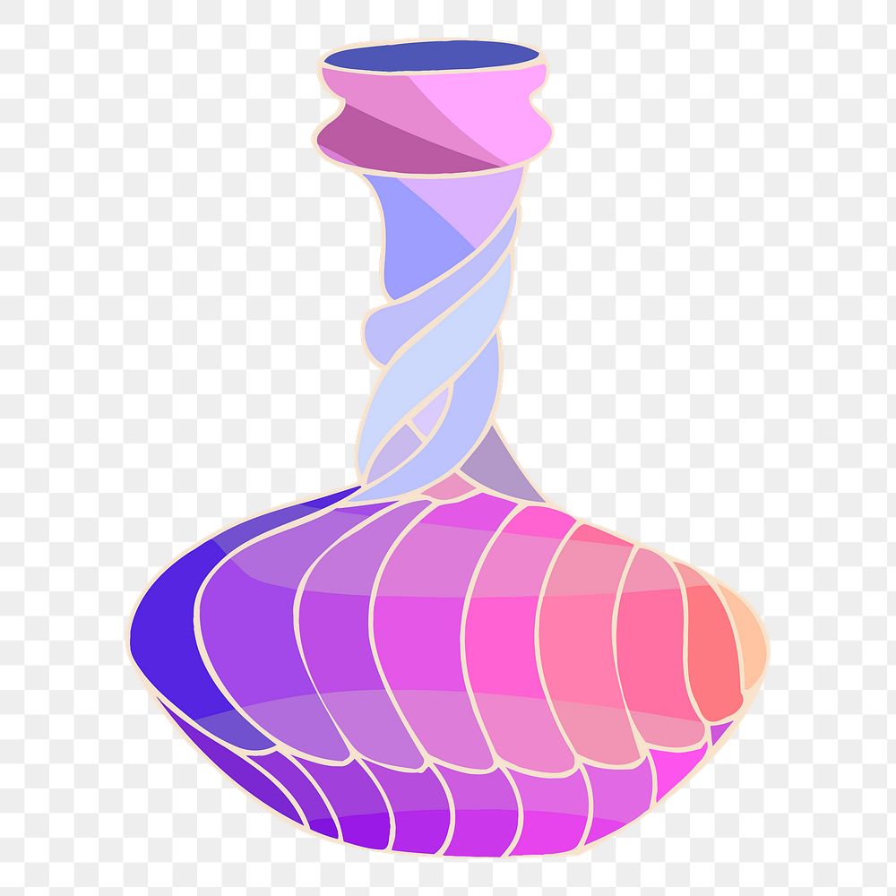 Vase png sticker, transparent background. Free public domain CC0 image.