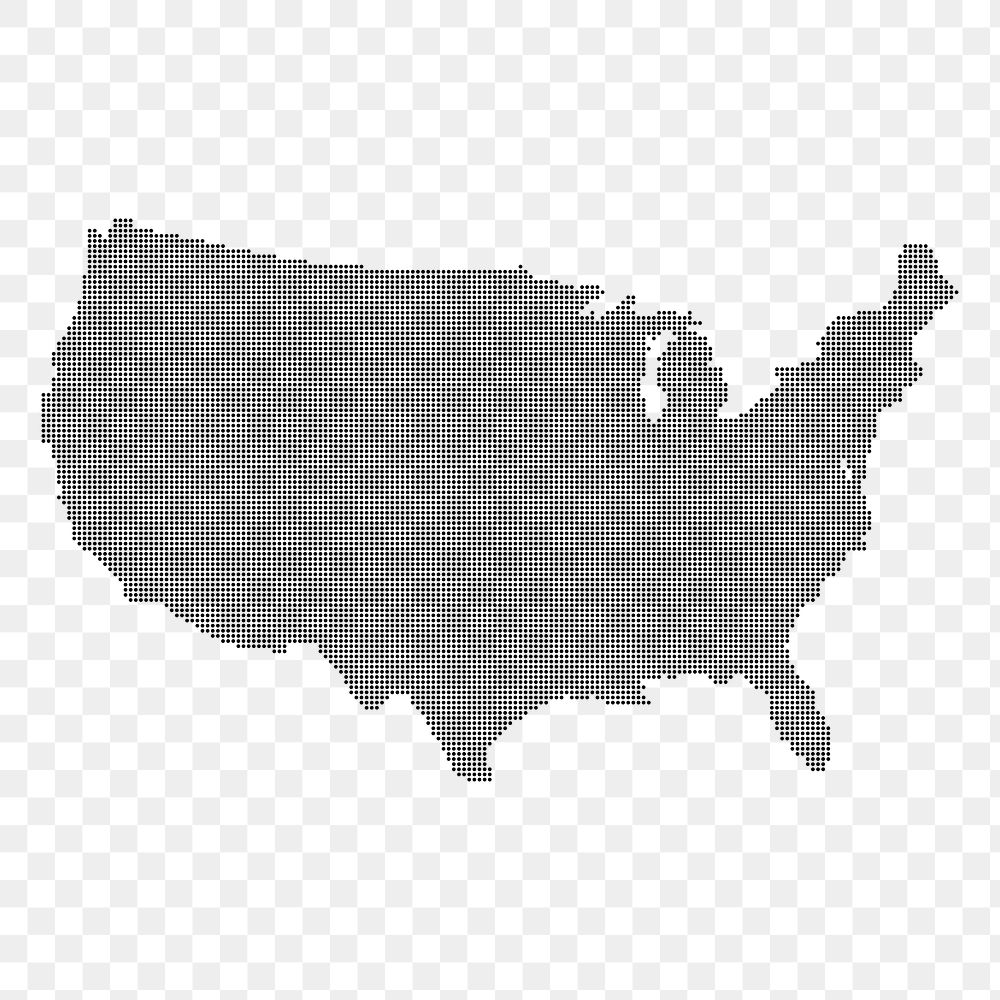 US continent png sticker, transparent background. Free public domain CC0 image.