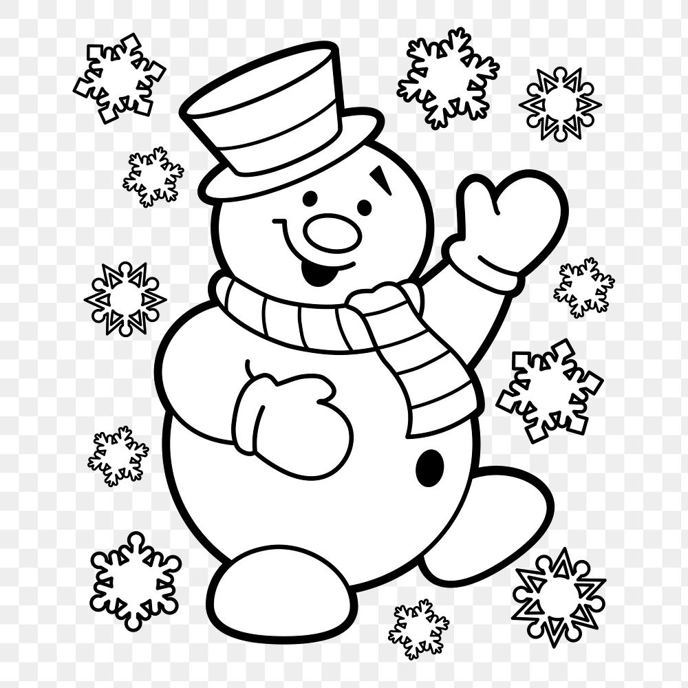 Snowman  png sticker, transparent background. Free public domain CC0 image.