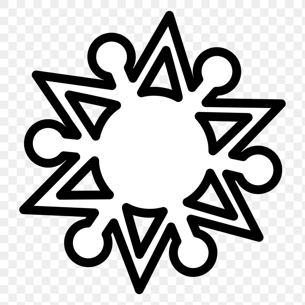 Snowflake png sticker, transparent background. Free public domain CC0 image.