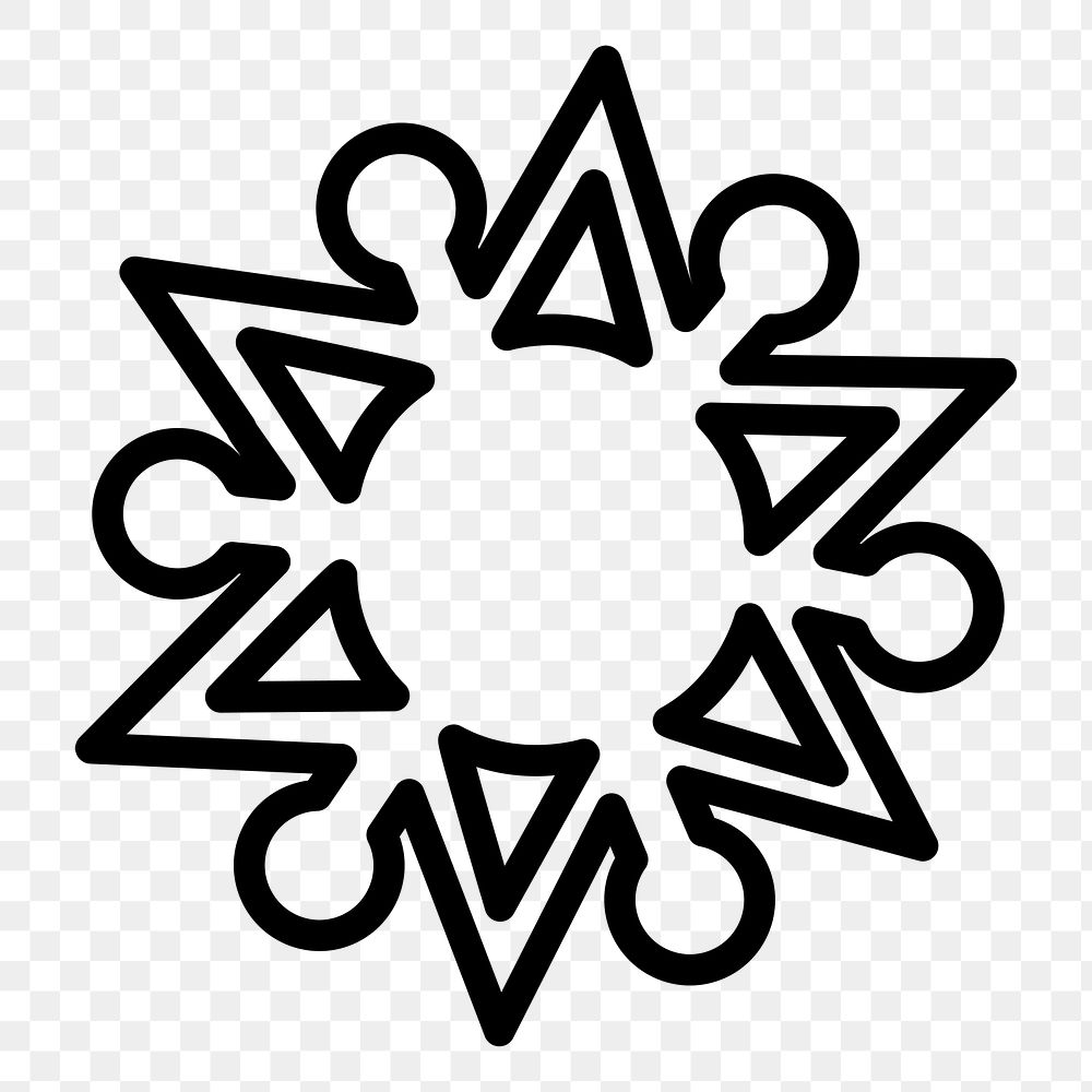 Snowflake png sticker, transparent background. Free public domain CC0 image.