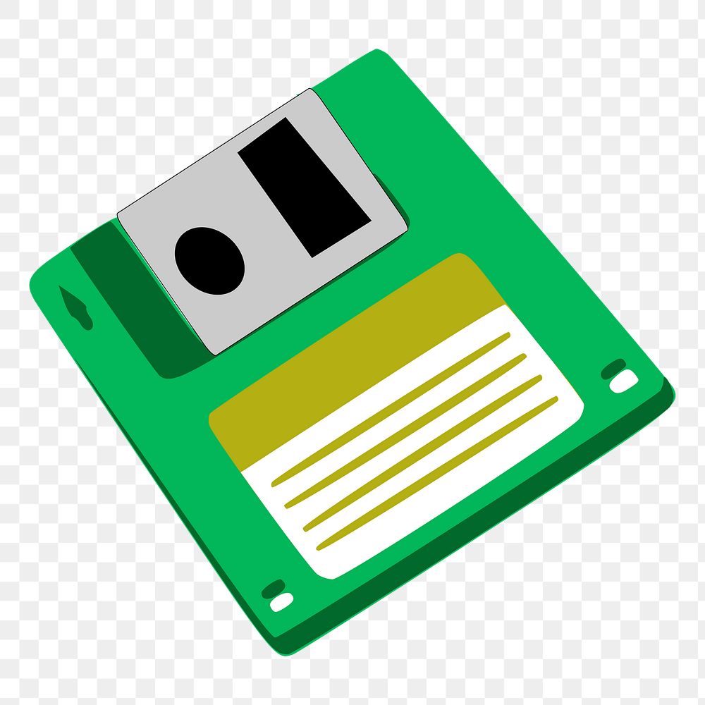 Floppy disk png sticker, transparent background. Free public domain CC0 image.