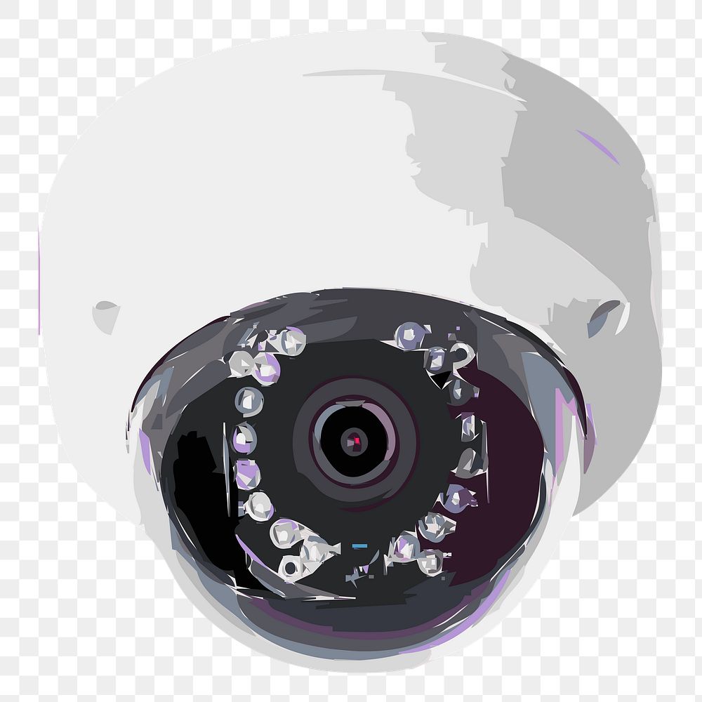 CCTV Camera png sticker, transparent background. Free public domain CC0 image.