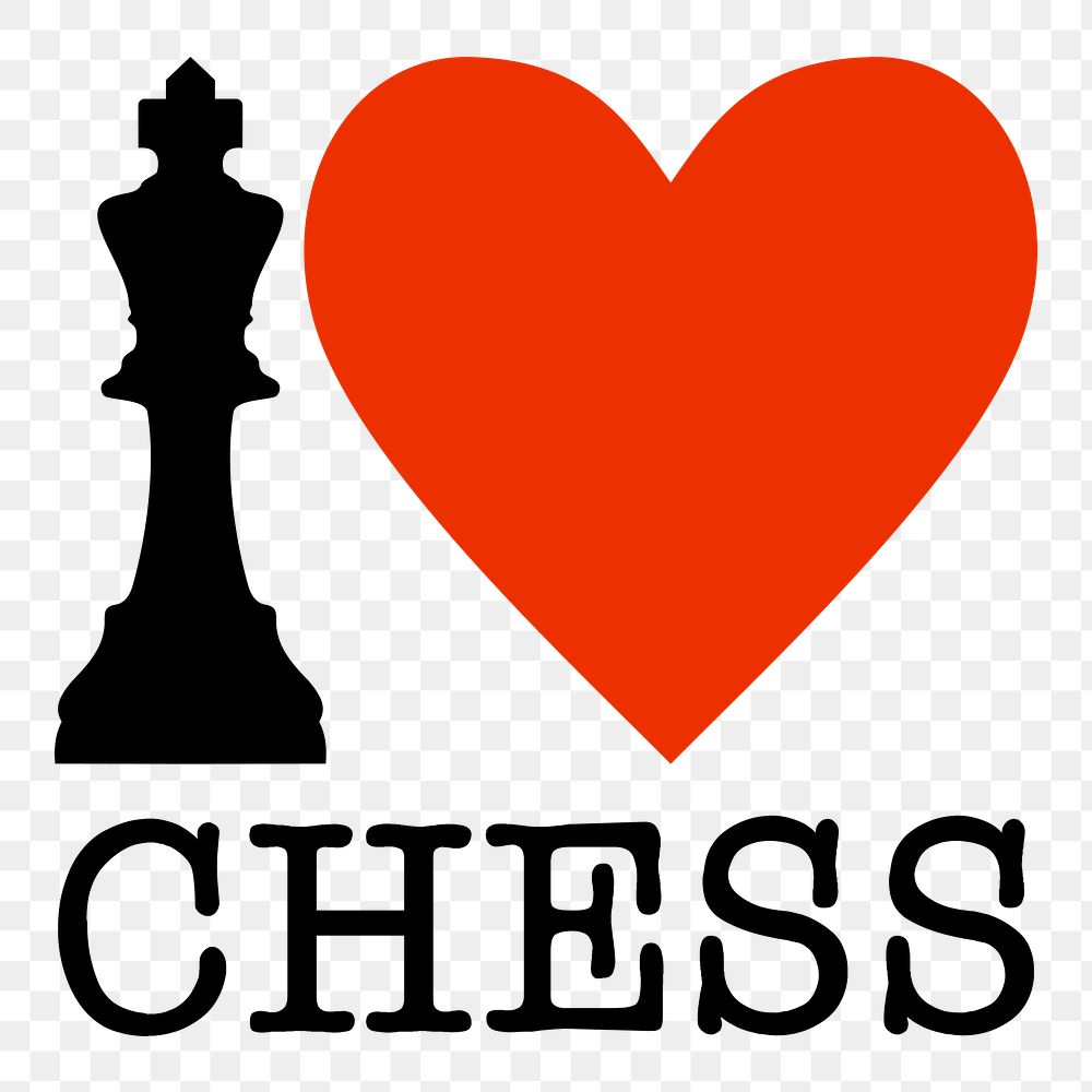 I love chess png sticker, transparent background. Free public domain CC0 image.