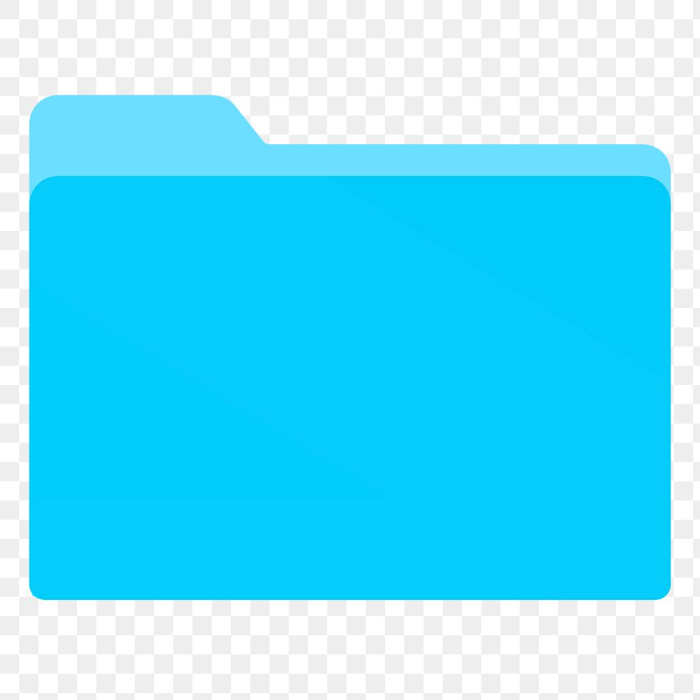 Blue folder png sticker, stationery illustration, transparent background. Free public domain CC0 image
