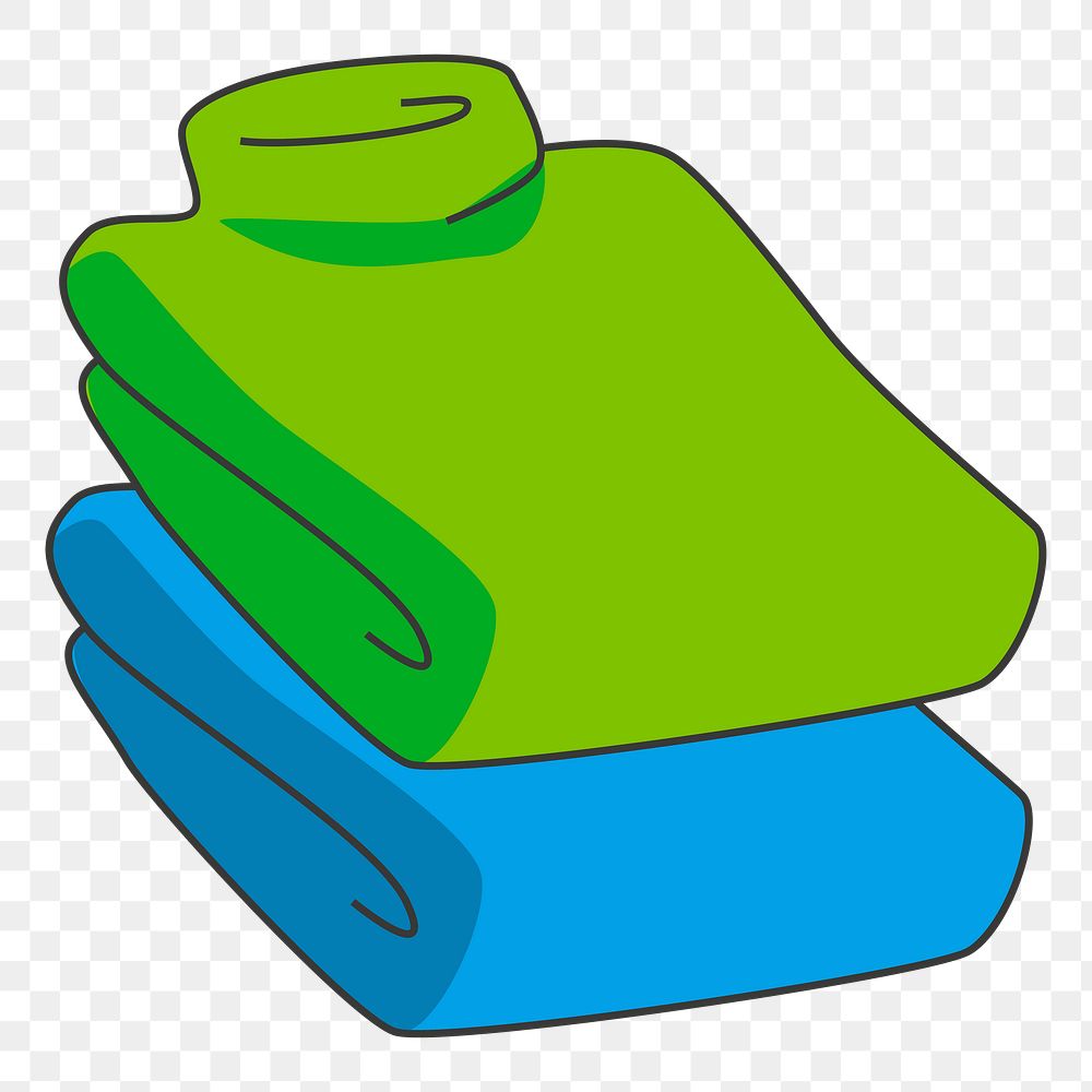 Folded clothes png sticker illustration, transparent background.