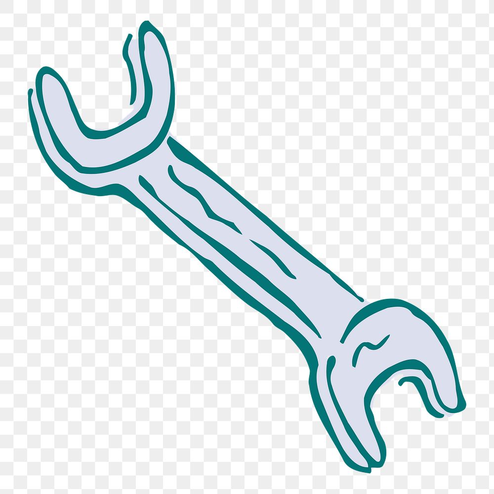 Wrench png sticker illustration, transparent background. Free public domain CC0 image.