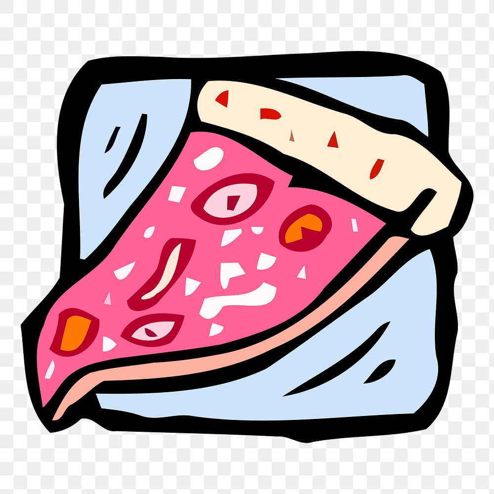 Pizza png sticker, food illustration, transparent background. Free public domain CC0 image