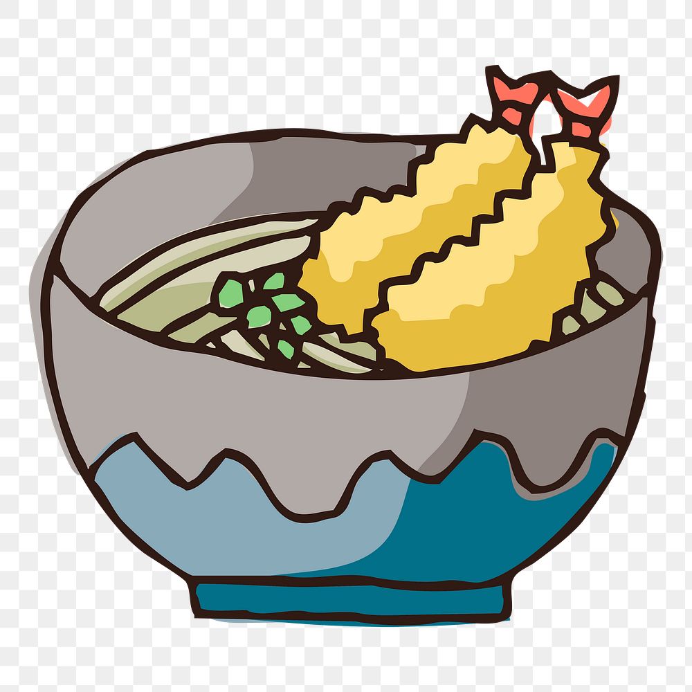 Ramen noodles png sticker, Japanese food illustration, transparent background. Free public domain CC0 image