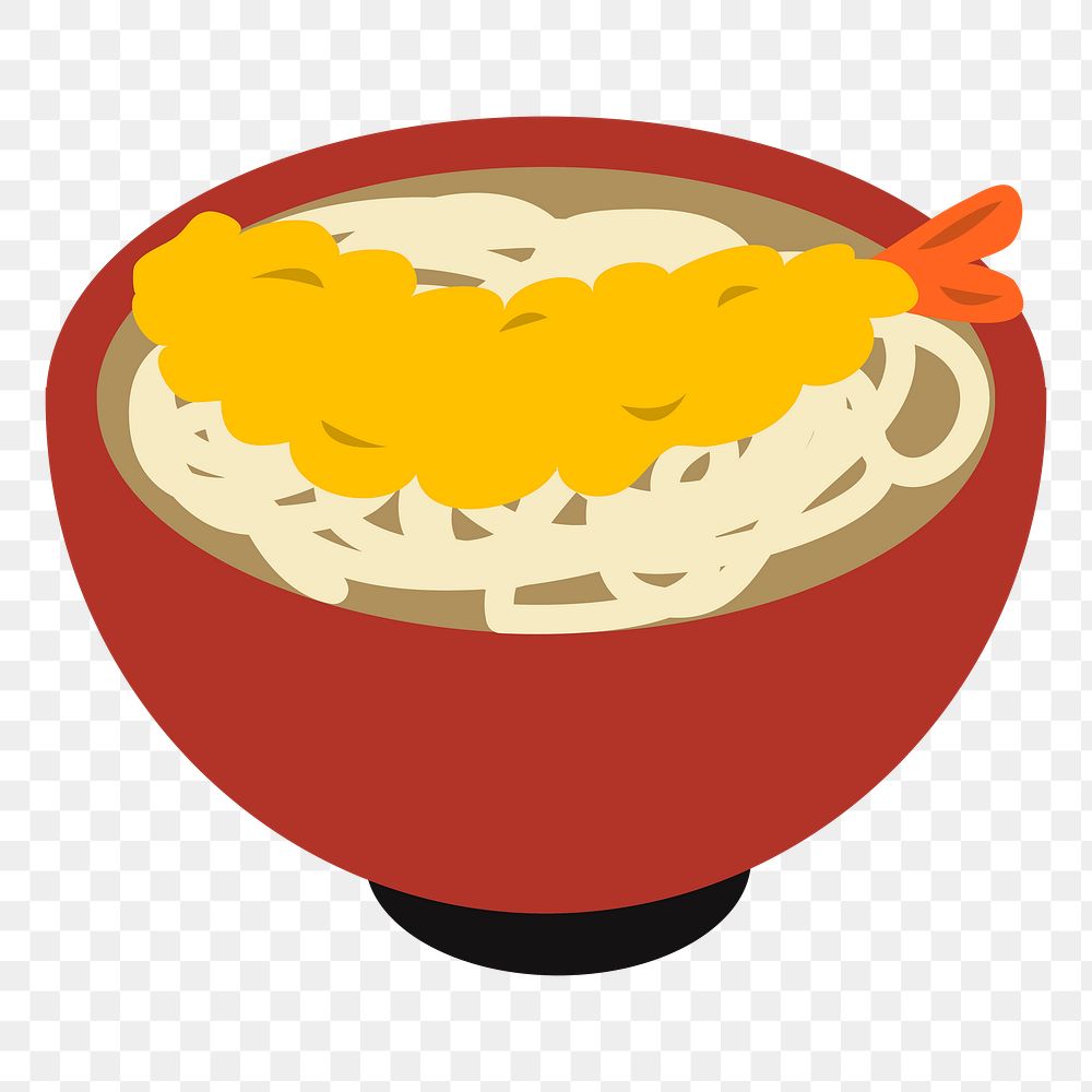 Ramen noodles png sticker, Japanese food illustration, transparent background. Free public domain CC0 image