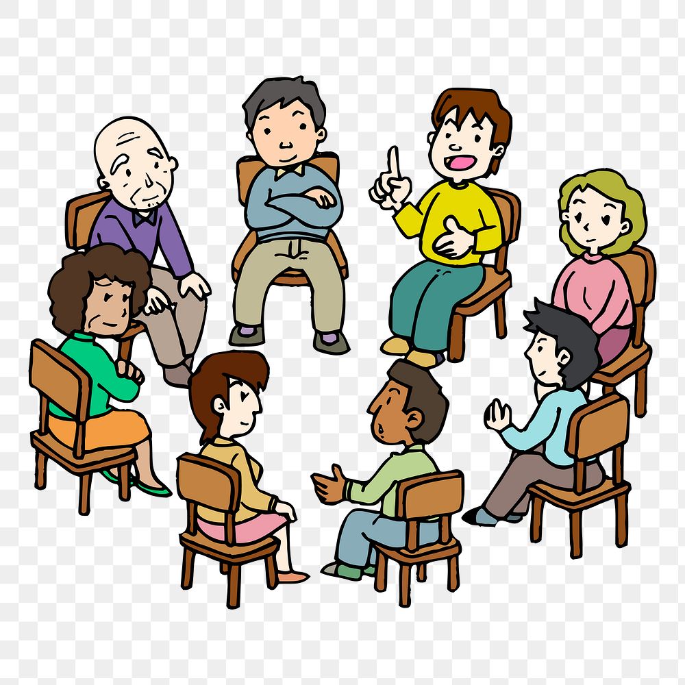 Support group png sticker, transparent background. Free public domain CC0 image