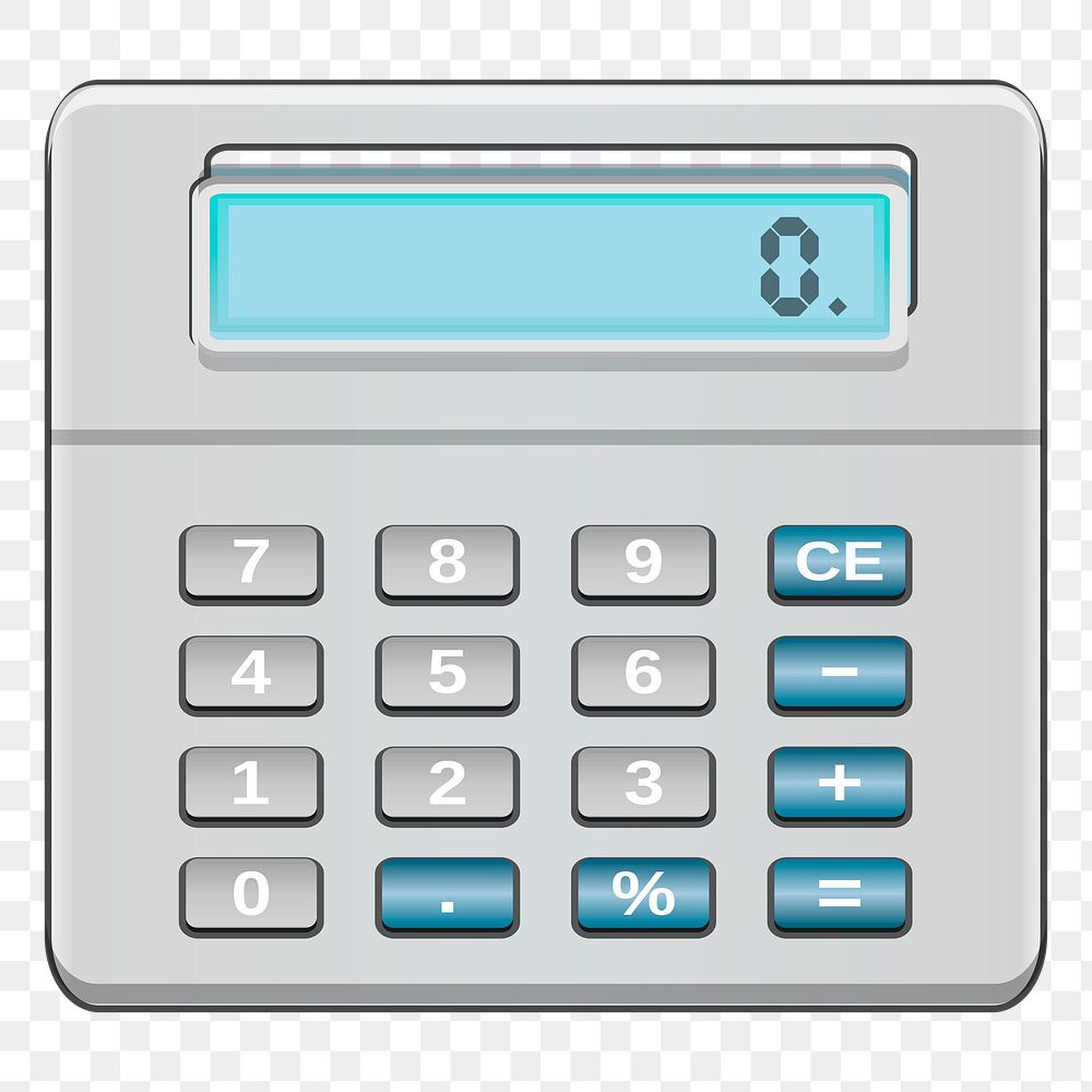 Calculator png sticker illustration, transparent background. Free public domain CC0 image.