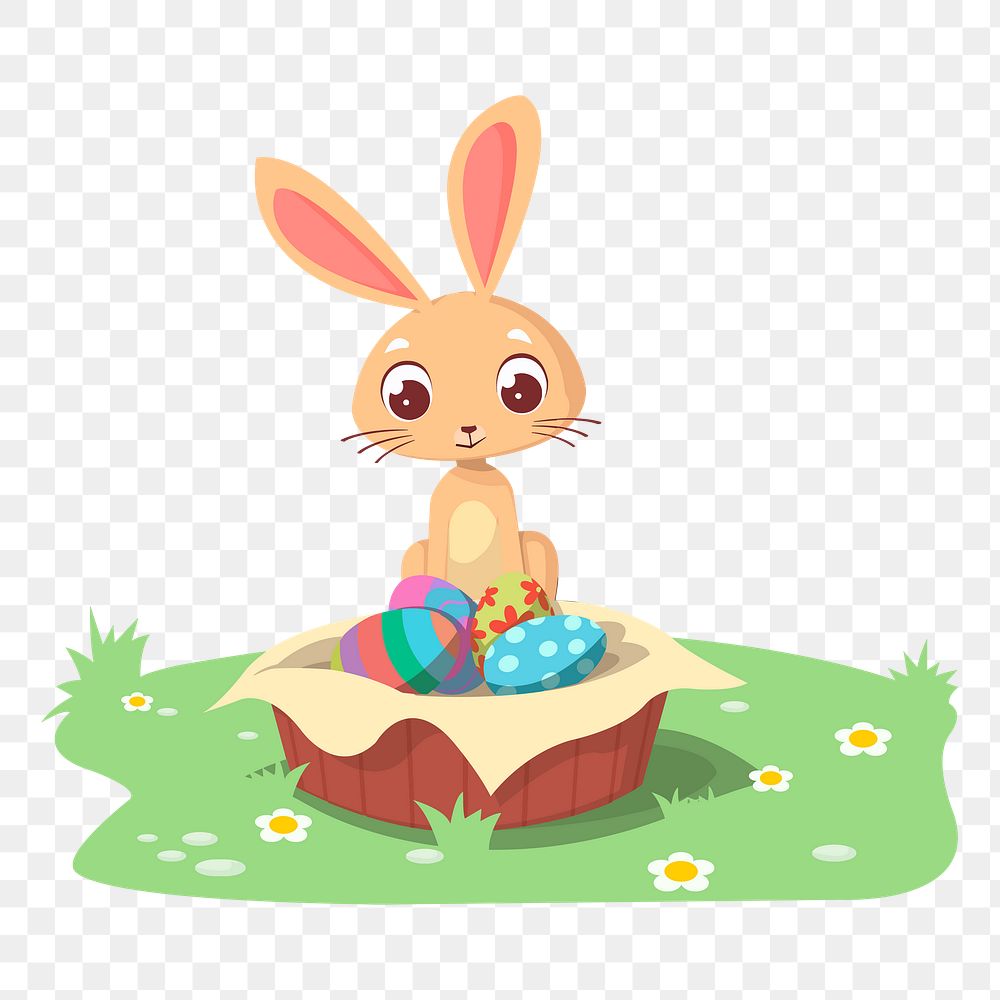 Easter rabbit png sticker, animal illustration, transparent background. Free public domain CC0 image