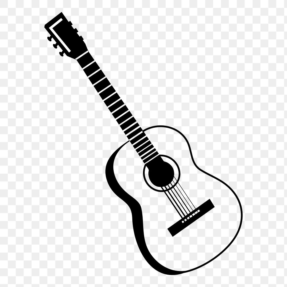 Guitar png sticker music instrument illustration, transparent background. Free public domain CC0 image.