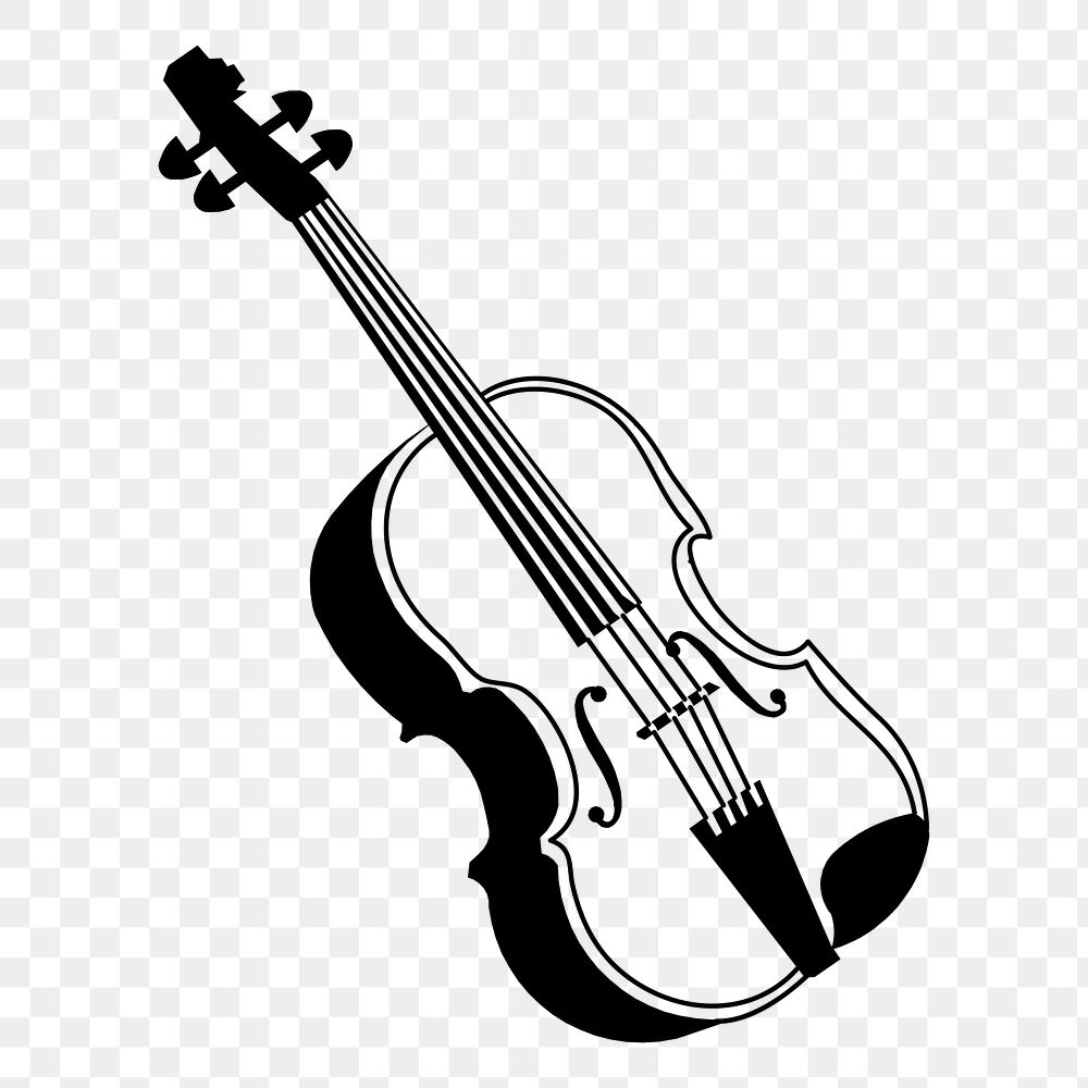 Violin  png sticker entertainment illustration, transparent background. Free public domain CC0 image.