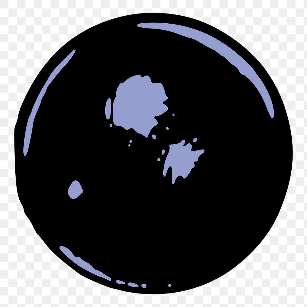 Black ball png sticker object illustration, transparent background. Free public domain CC0 image.