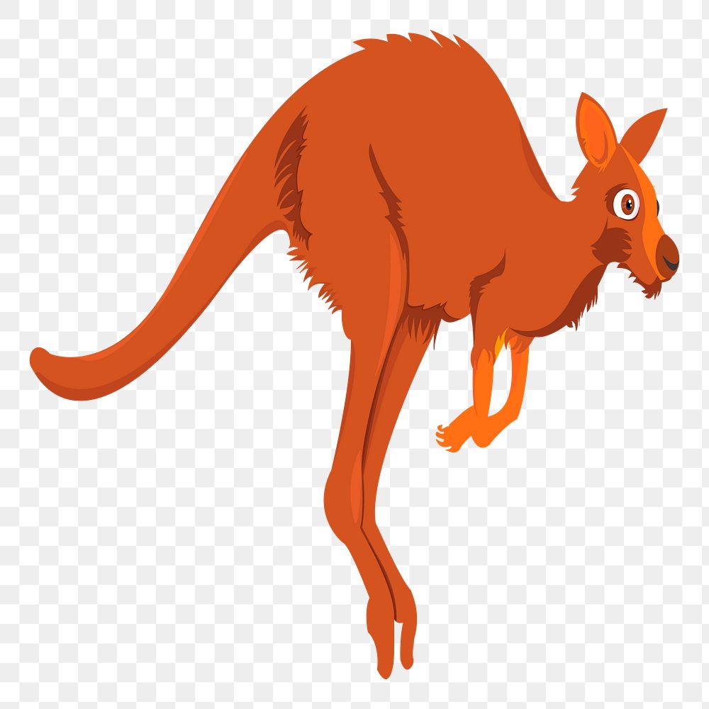 Kangaroo png sticker wild animal illustration, transparent background. Free public domain CC0 image.