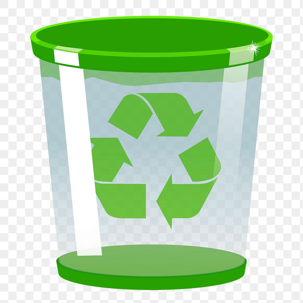 Recycle bin png sticker environment illustration, transparent background. Free public domain CC0 image.