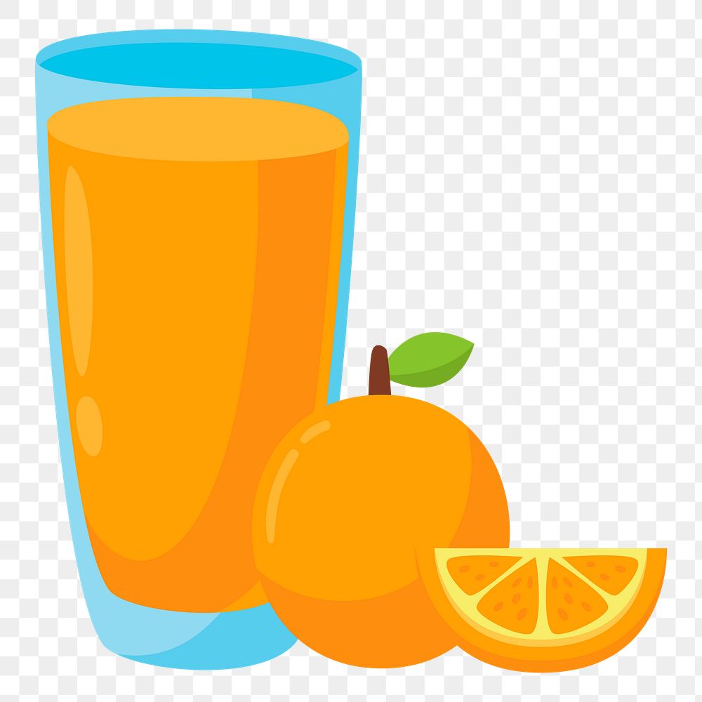 Orange juice png sticker drink illustration, transparent background. Free public domain CC0 image.