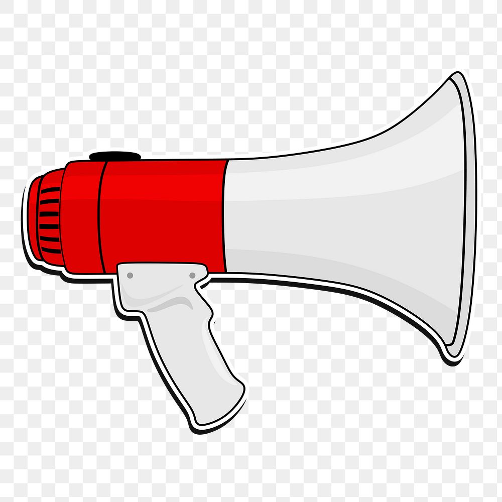 Megaphone png sticker object illustration, transparent background. Free public domain CC0 image.