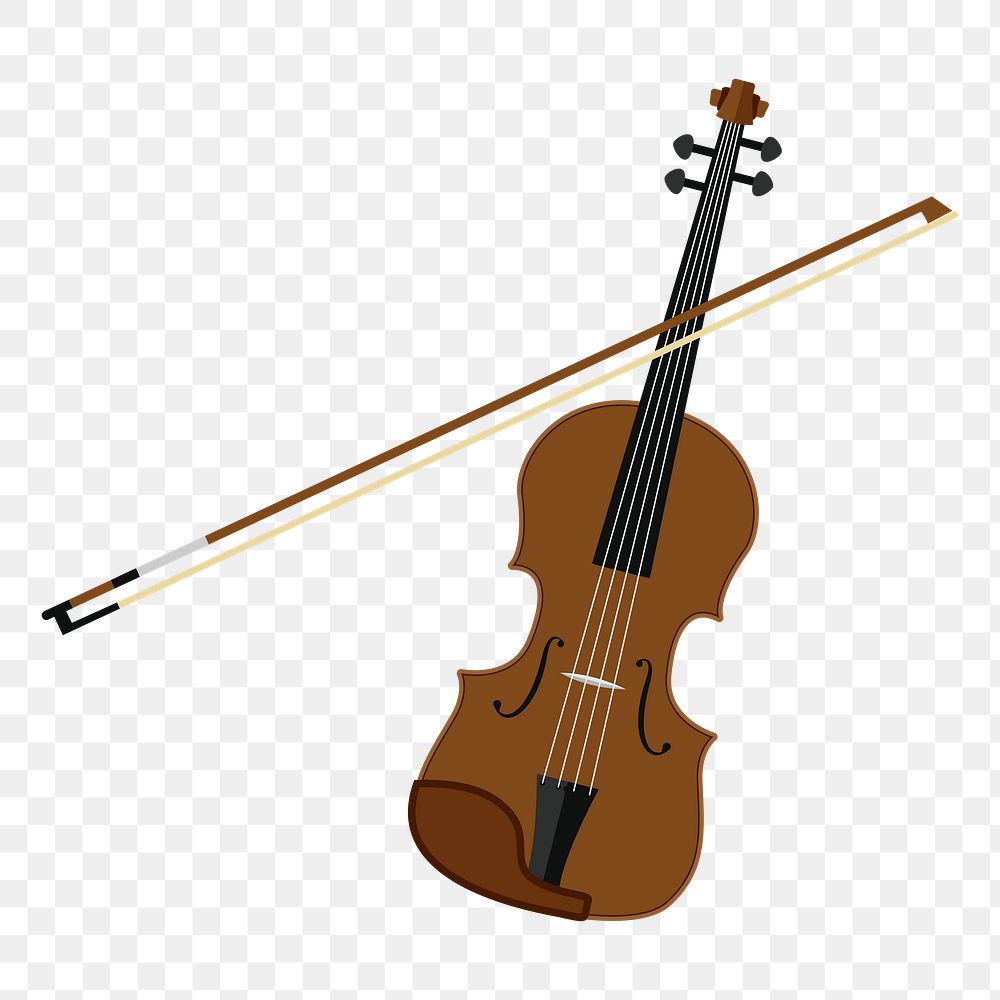 Violin  png sticker entertainment illustration, transparent background. Free public domain CC0 image.