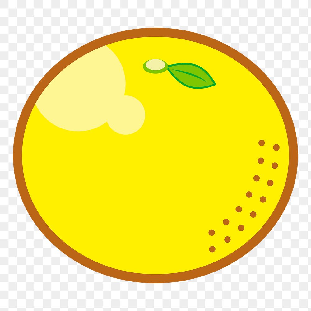 Grapefruit png sticker fruit illustration, transparent background. Free public domain CC0 image.