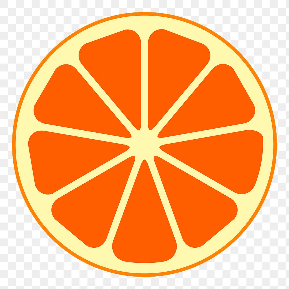 Grapefruit png sticker fruit illustration, transparent background. Free public domain CC0 image.