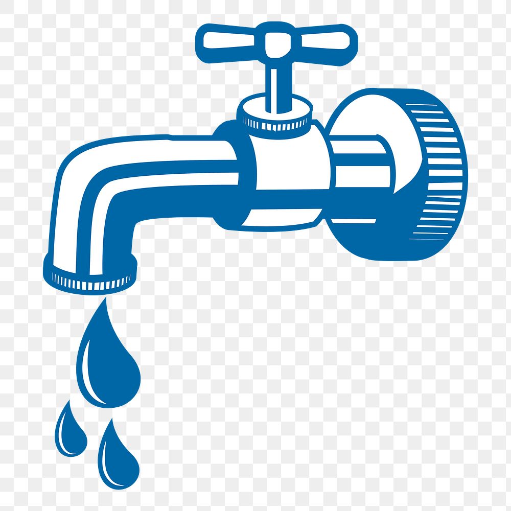 Water tap png sticker environment illustration, transparent background. Free public domain CC0 image.