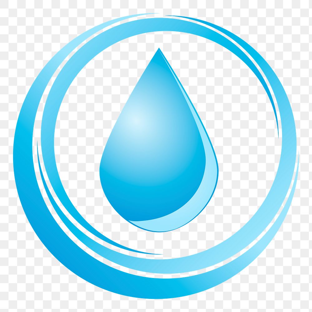 Water drop png sticker environment illustration, transparent background. Free public domain CC0 image.