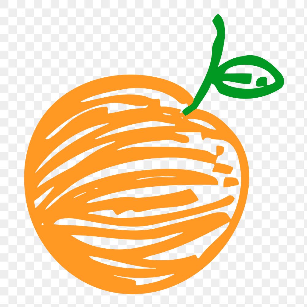 Orange png sticker fruit illustration, transparent background. Free public domain CC0 image.