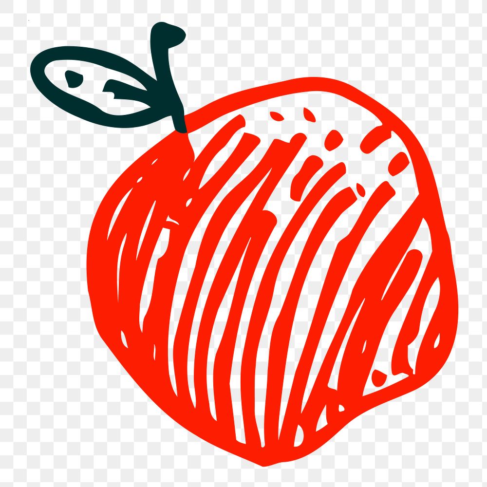 Apple  png sticker fruit illustration, transparent background. Free public domain CC0 image.