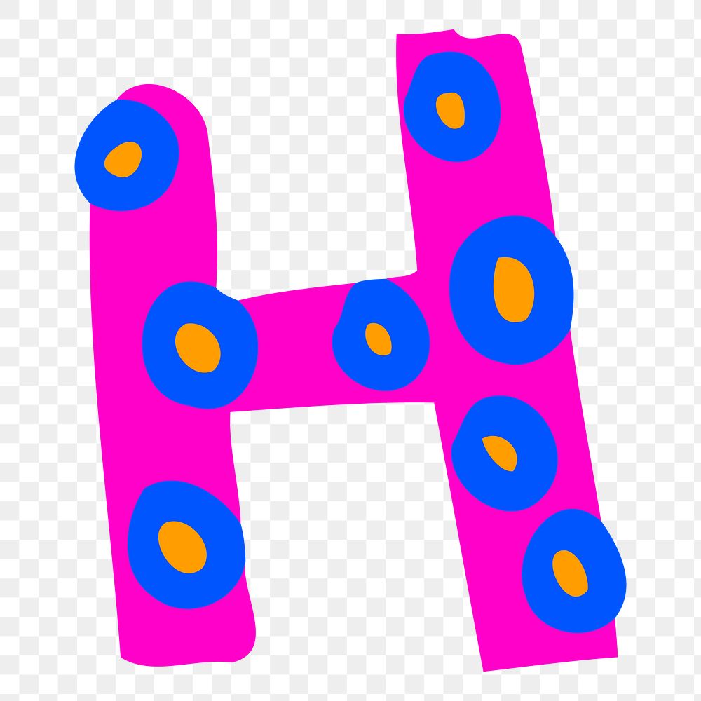 H alphabet png sticker, transparent background. Free public domain CC0 image.