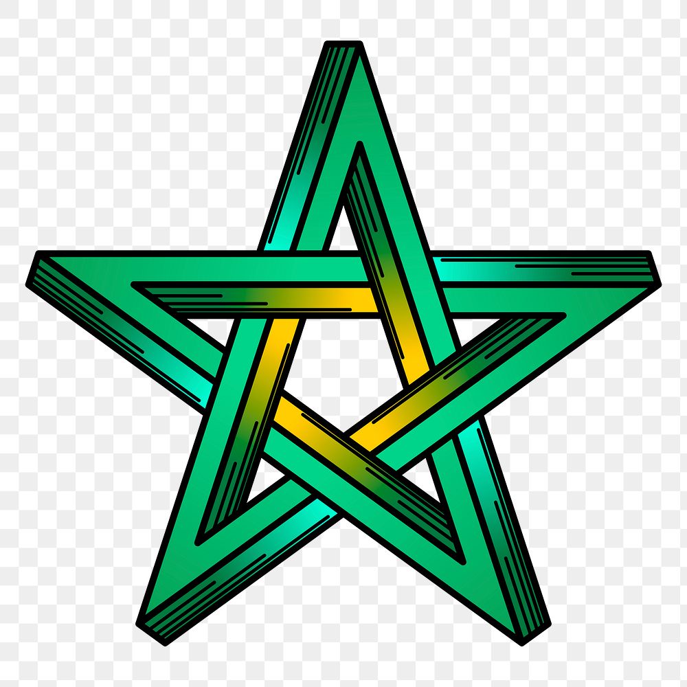 Green star png sticker, transparent background. Free public domain CC0 image.