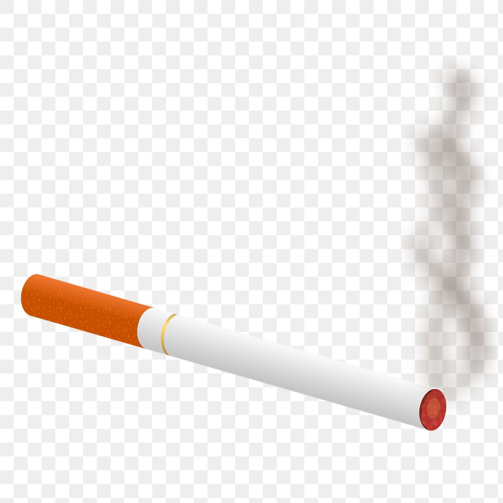 Cigarette png sticker, transparent background. Free public domain CC0 image.