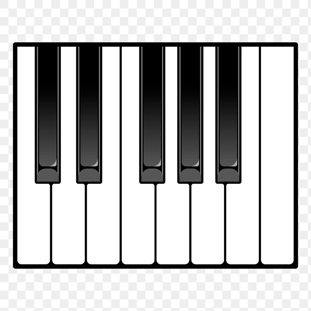 Keyboard png musical instrument sticker, transparent background. Free public domain CC0 image.