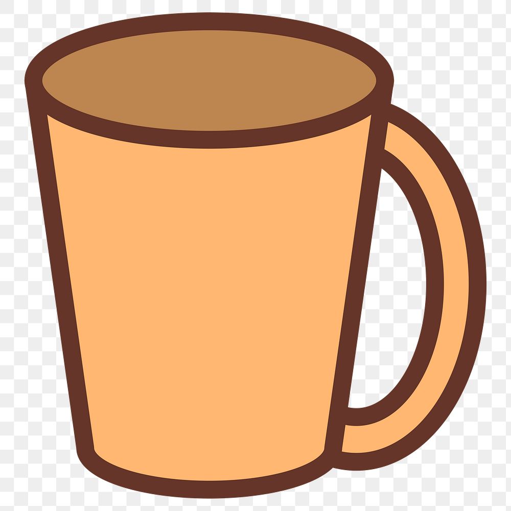 Mug png sticker, transparent background. Free public domain CC0 image.