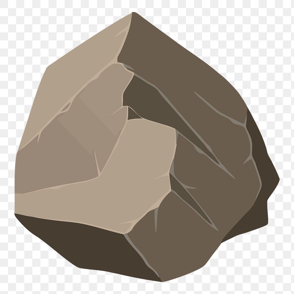 Stone png sticker, transparent background. Free public domain CC0 image.