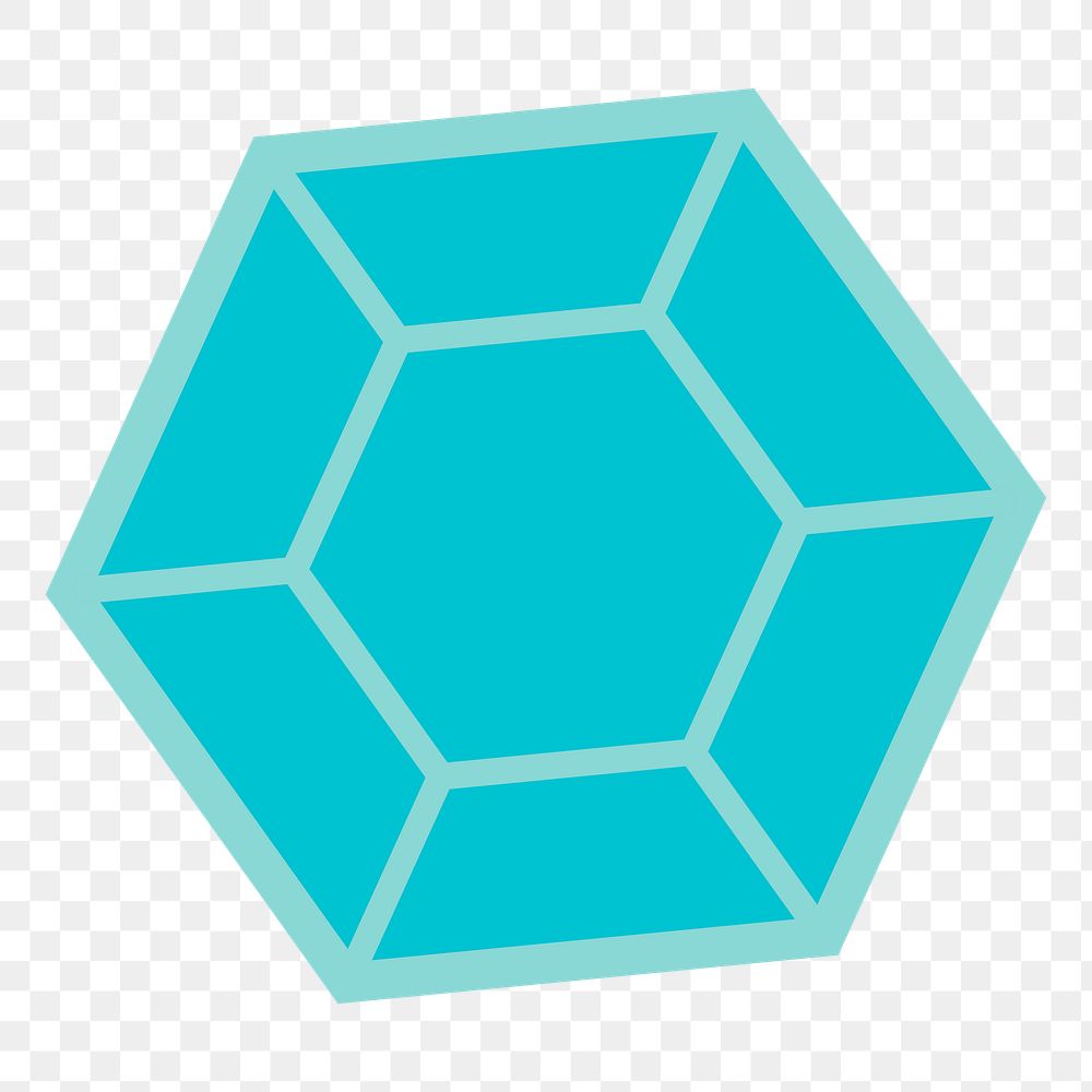 Blue jewel png sticker, transparent background. Free public domain CC0 image.