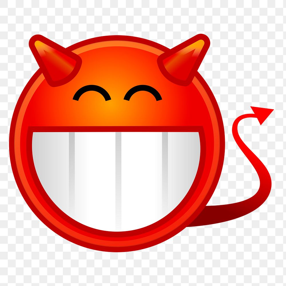 Devil emoji png sticker, transparent background. Free public domain CC0 image.