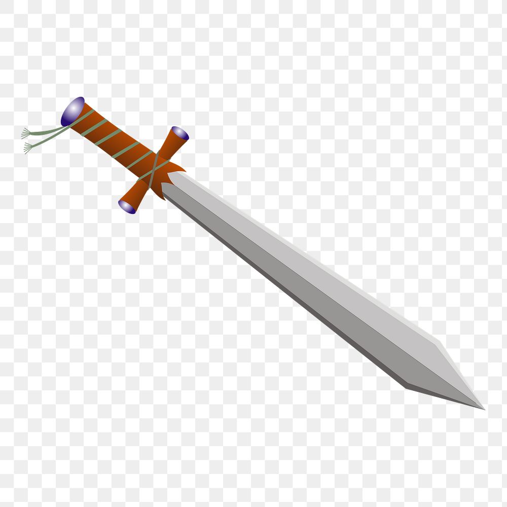 Sword png sticker, transparent background. Free public domain CC0 image.