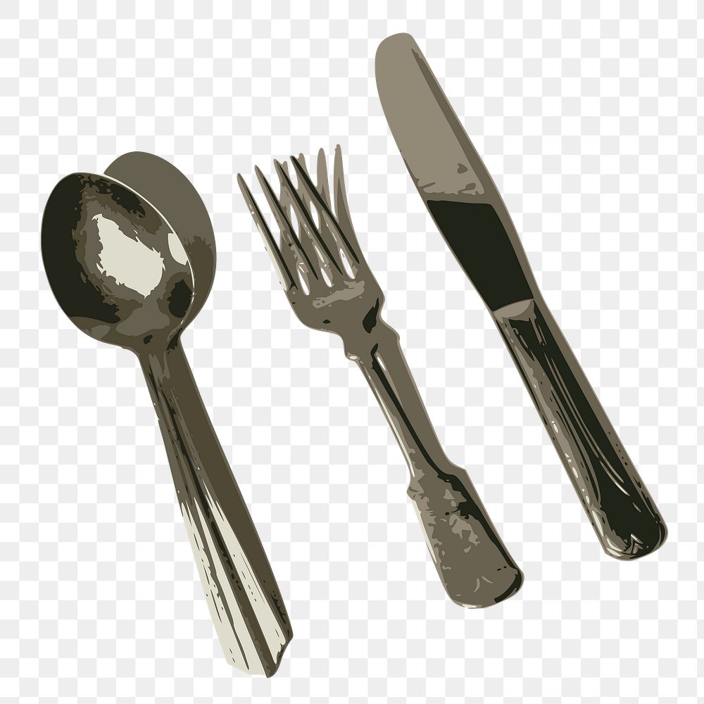 Cutlery png sticker, transparent background. | Free PNG - rawpixel
