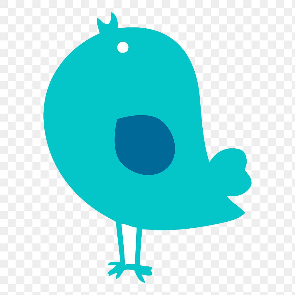 Blue bird  png sticker, transparent background. Free public domain CC0 image.