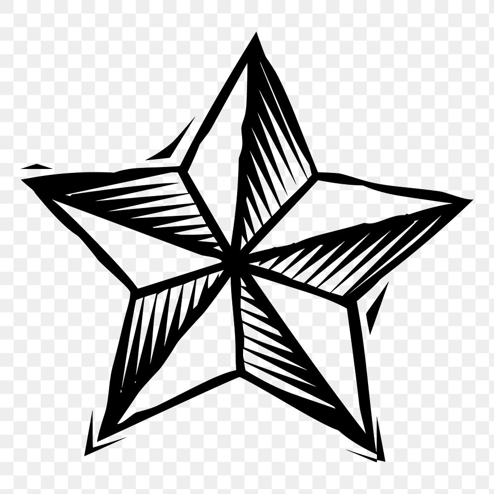 Star png sticker, transparent background. 
