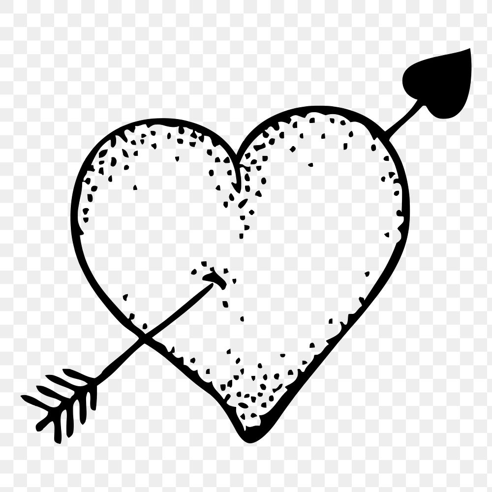 Valentine's heart png sticker, transparent background. Free public domain CC0 image.