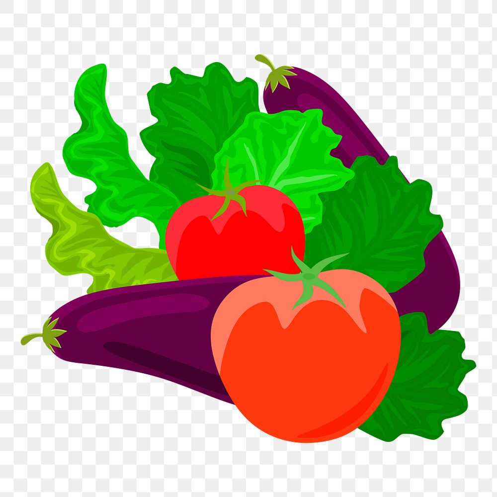 Vegetables png sticker, transparent background. Free public domain CC0 image.