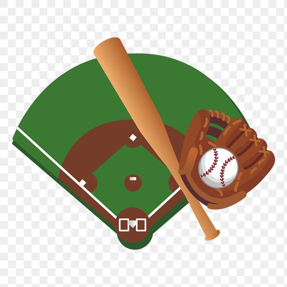 Baseball game png sticker, transparent background. Free public domain CC0 image.