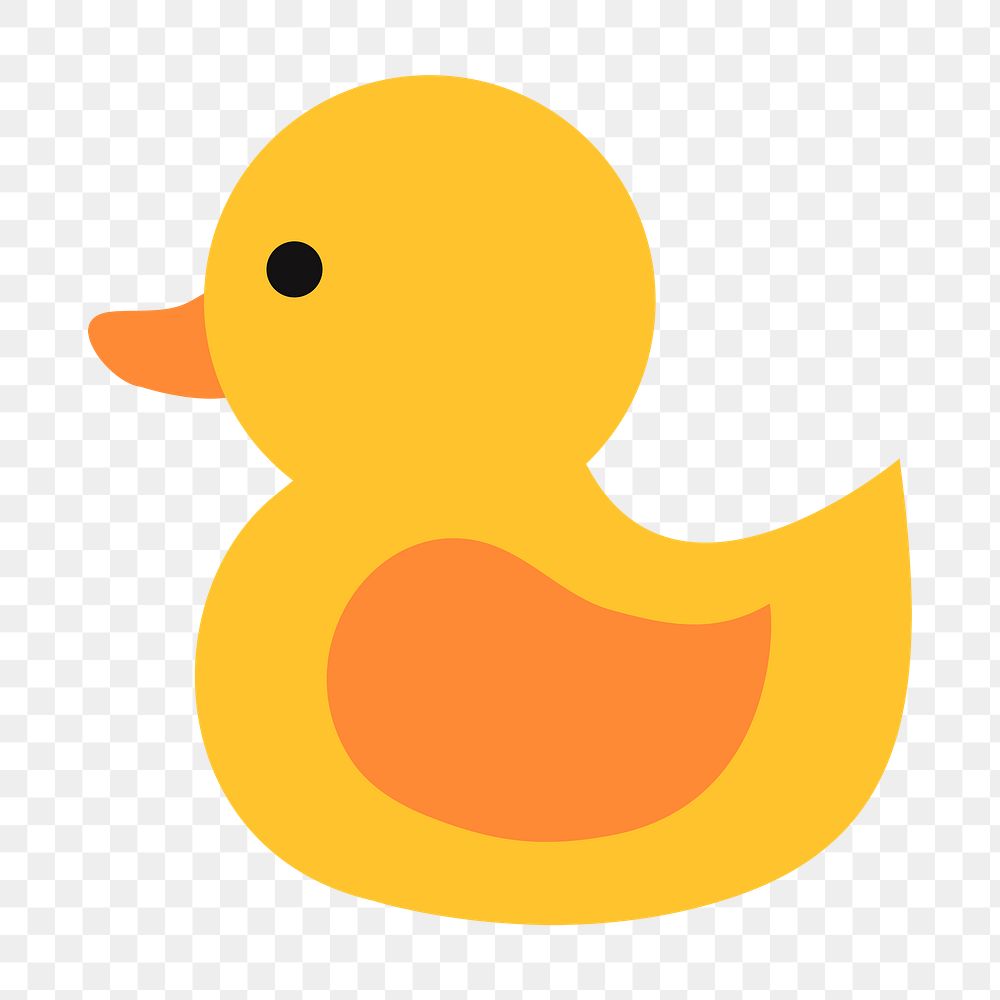 Rubber duck png sticker, transparent background. Free public domain CC0 image.