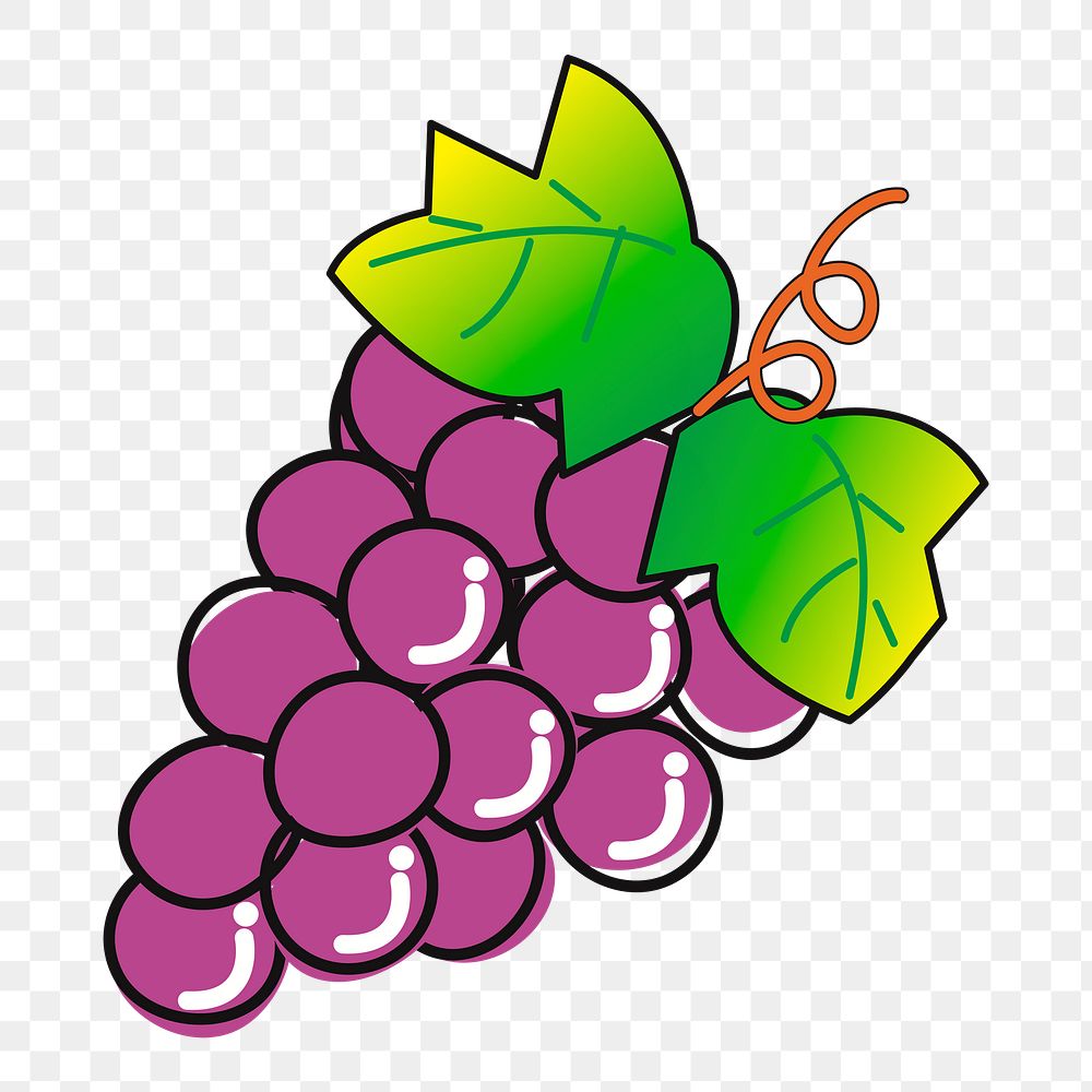 Grape png sticker, transparent background. Free public domain CC0 image.