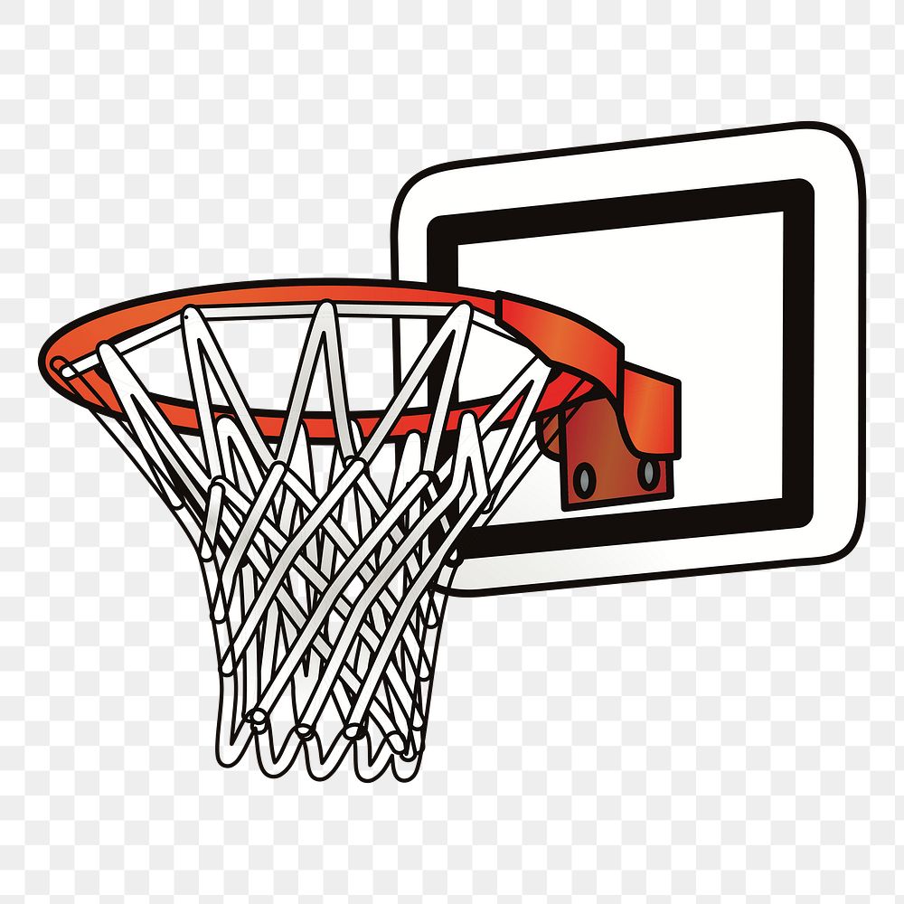 Basketball hoop png sticker, transparent background. Free public domain CC0 image.